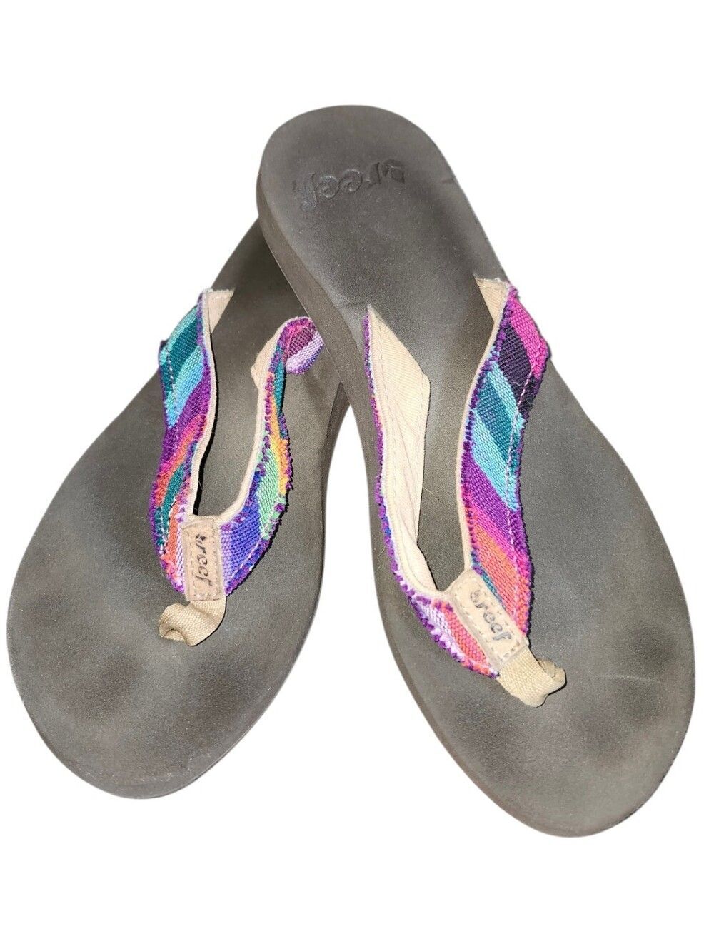 Reef Guatemalan Love Flip Flop Sandals. Sz. 7